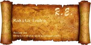 Rakita Endre névjegykártya